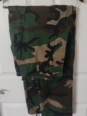 Men's Camo Cargo Pants - Green Woodland